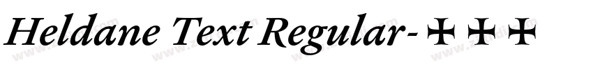 Heldane Text Regular字体转换